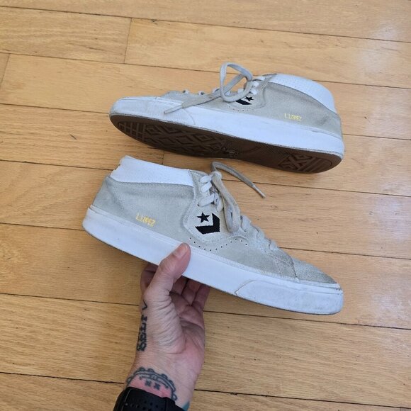 Converse Other - Converse | Louie Lopez Pro Mid white suede skater sneakers | MENS 7.5